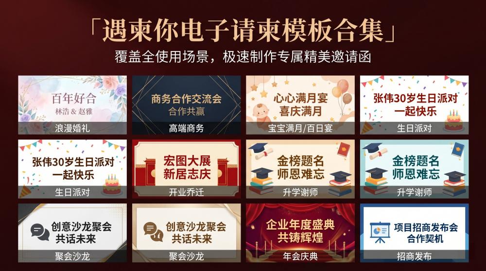 邀请函排版杂乱没质感？一键优化，轻松做出高级庆典请柬